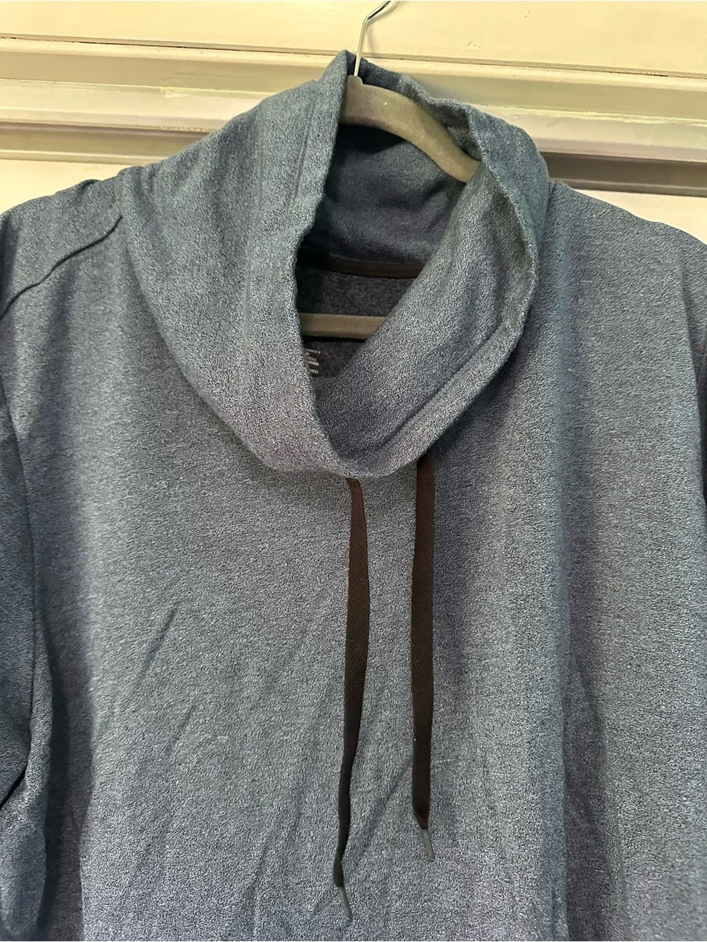 Cozy Blue Cowl Neck Women's Sweatshirt